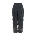 Valentino Garavani Black Silk Casual Pants