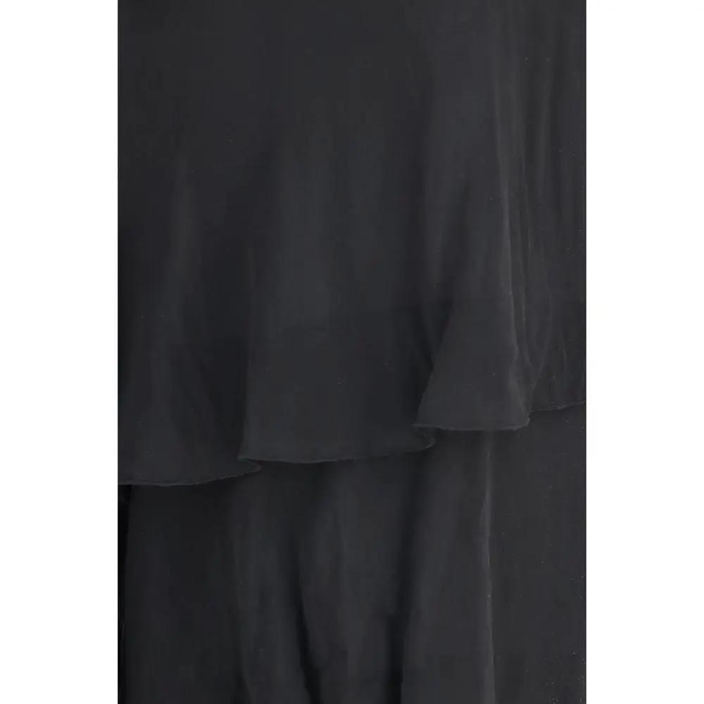 Valentino Garavani Black Silk Casual Pants
