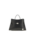 Alexander McQueen Black Calf Leather Bos Taurus Shoulder Bag