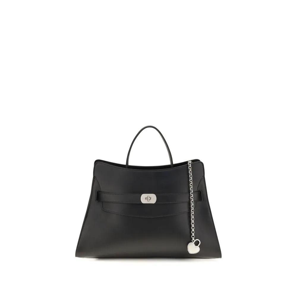 Alexander McQueen Black Calf Leather Bos Taurus Shoulder Bag