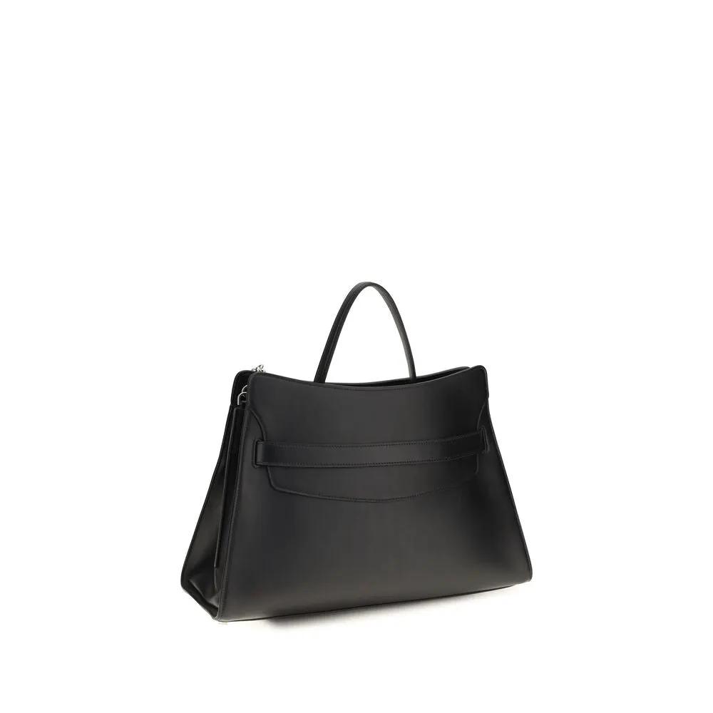 Alexander McQueen Black Calf Leather Bos Taurus Shoulder Bag