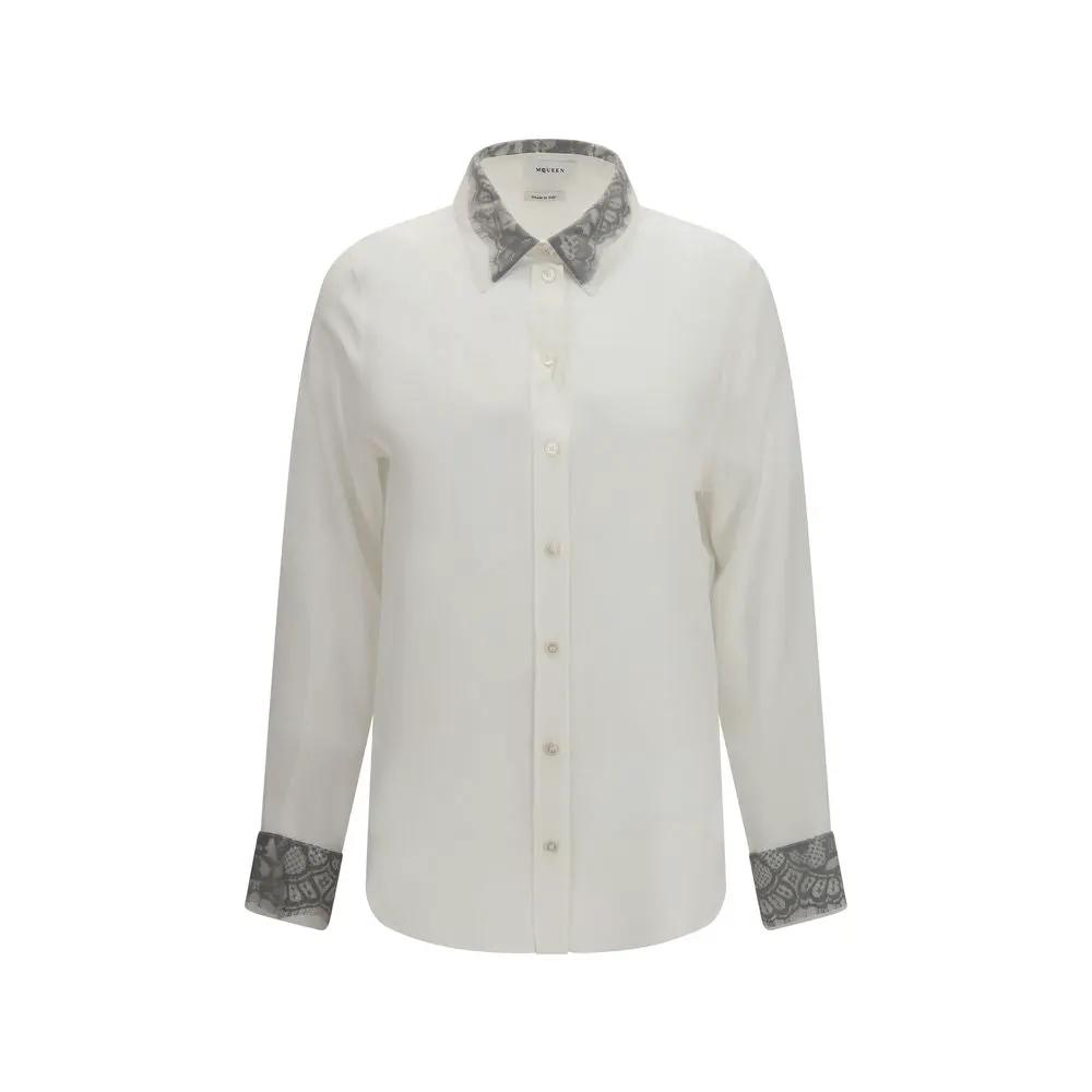 Alexander McQueen Alexander McQueen White Silk Dress Shirt