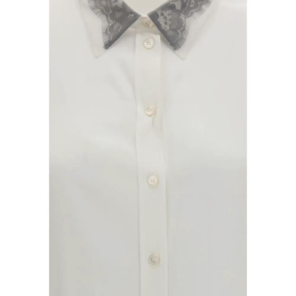 Alexander McQueen Alexander McQueen White Silk Dress Shirt