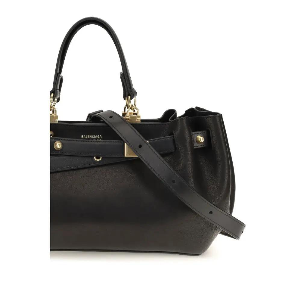 Balenciaga Black Calf Leather Bos Taurus Shoulder Bag