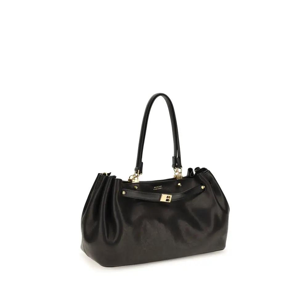 Balenciaga Black Calf Leather Bos Taurus Shoulder Bag
