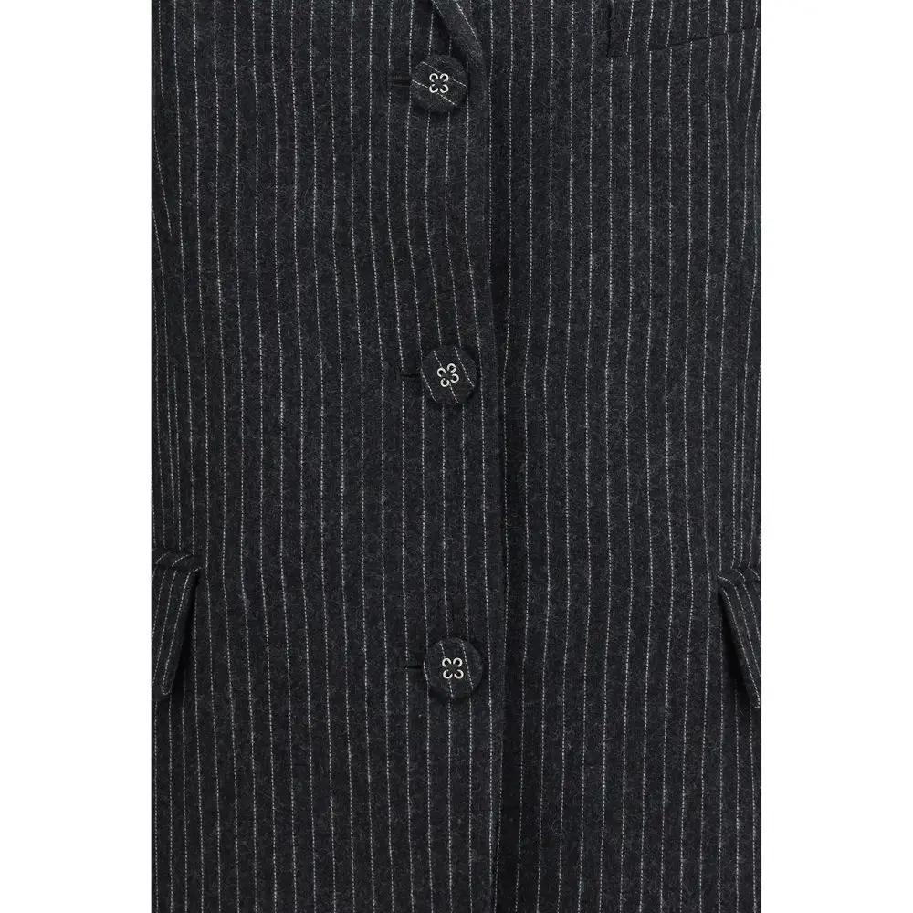 Ganni Gray Wool Oves Aries Blazer