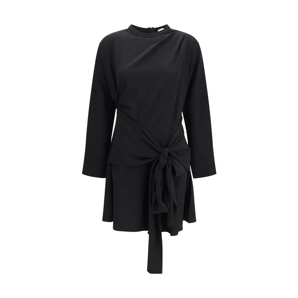 Ganni Black Recycled Polyester Cocktail Dress