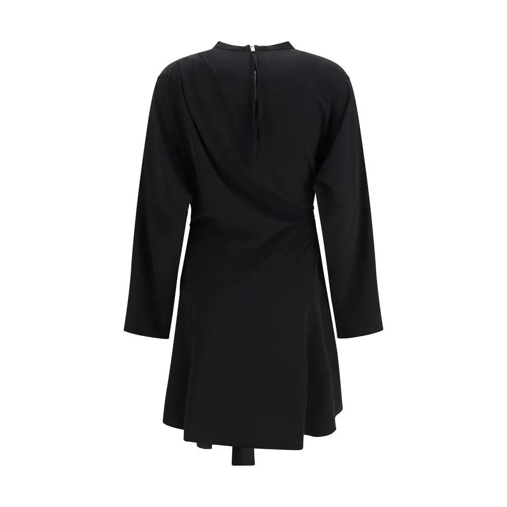 Ganni Ganni Black Recycled Polyester Cocktail Dress
