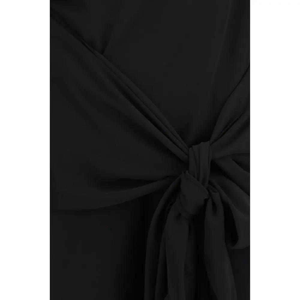 Ganni Black Recycled Polyester Cocktail Dress