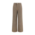 Ganni Ganni Brown Cotton Relaxed Fit Jeans