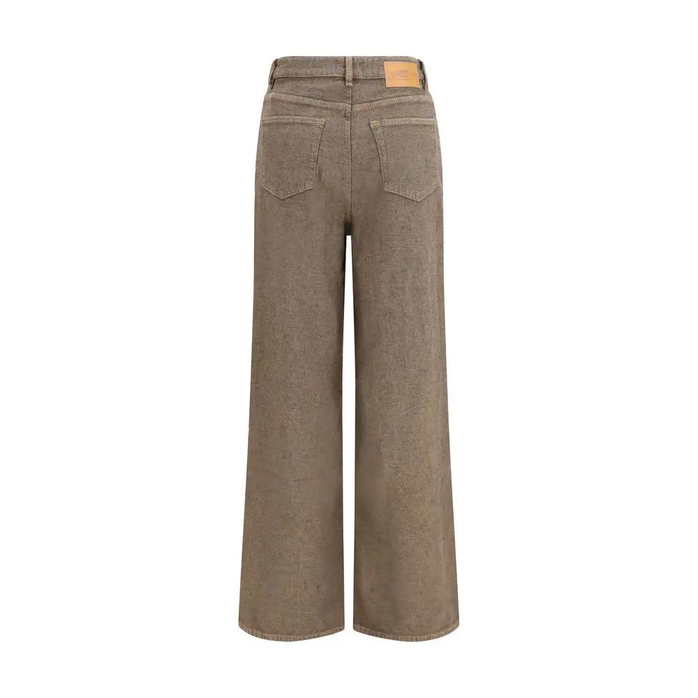 Ganni Brown Cotton Relaxed Fit Jeans