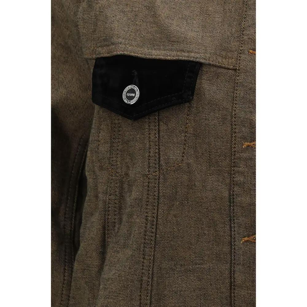 Ganni Brown Cotton Denim Jacket