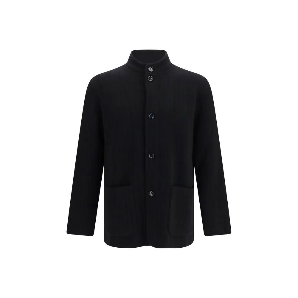 Lardini Lardini Black Wool Oves Aries Full-Length Jacket