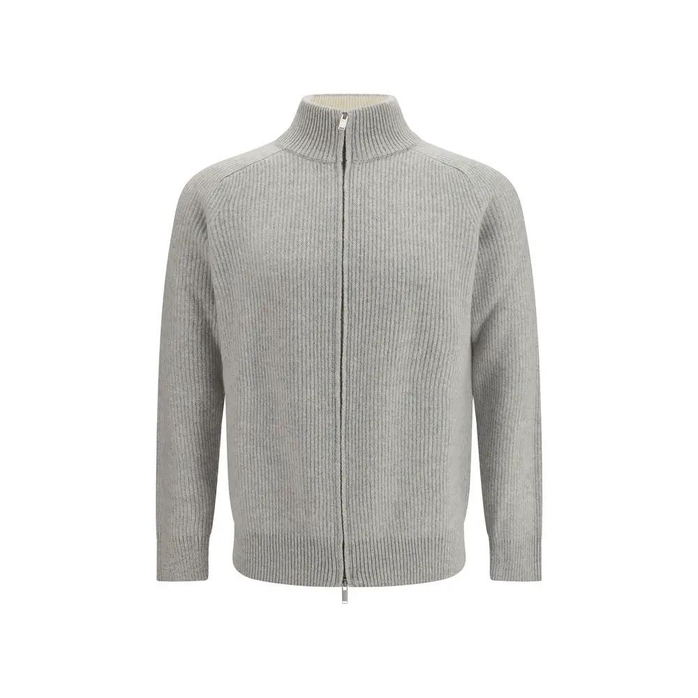 Lardini Gray Wool Oves Aries Sweatshirt