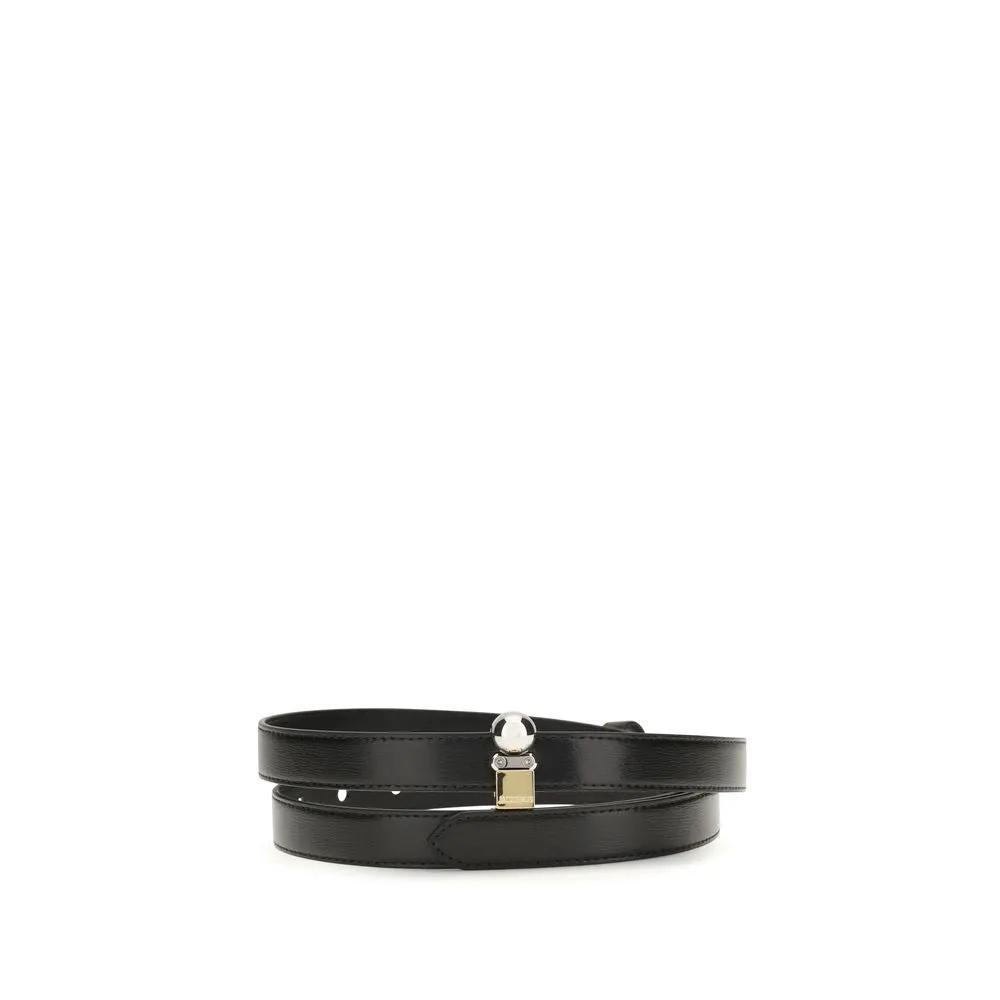Jacquemus Jacquemus Black Calf Leather Bos Taurus Regular Belt