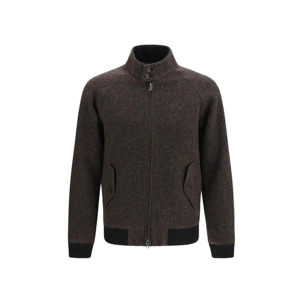 Baracuta Baracuta Brown Viscose Biker Jacket
