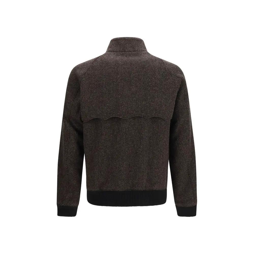 Baracuta Baracuta Brown Viscose Biker Jacket