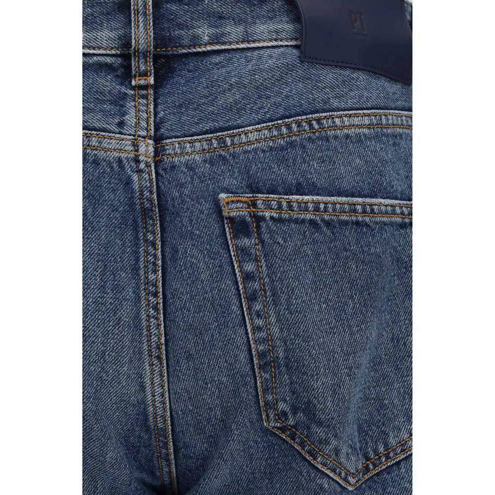 PT Torino Blue Cotton Straight-Leg Jeans