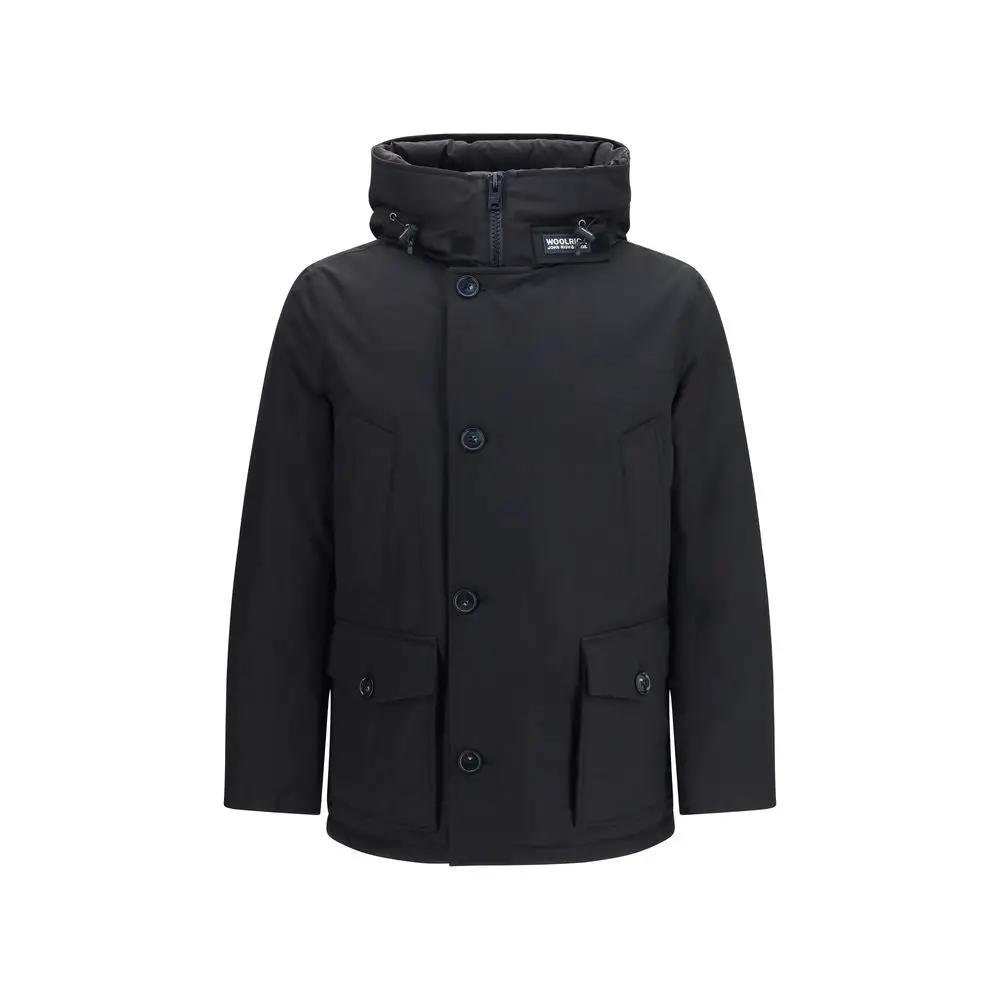 Woolrich Black Cotton Shell Jacket