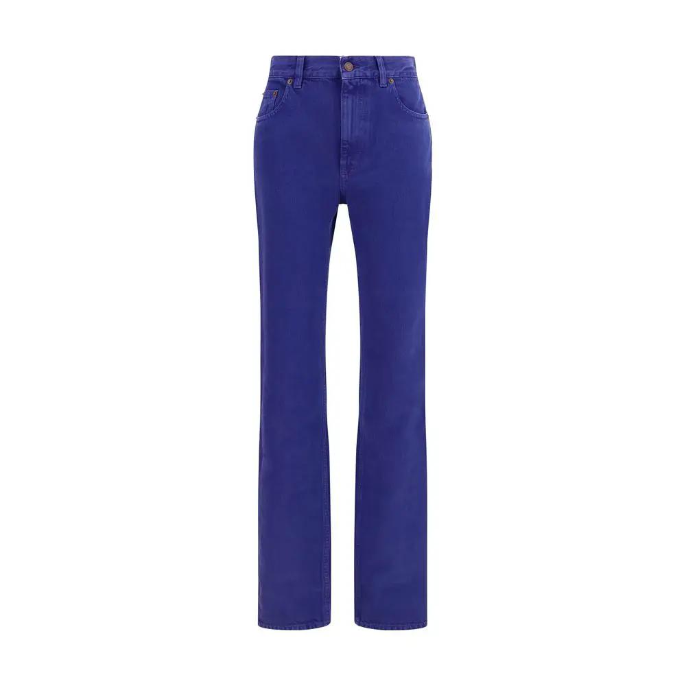 Chloé Blue Cotton Straight-Leg Jeans