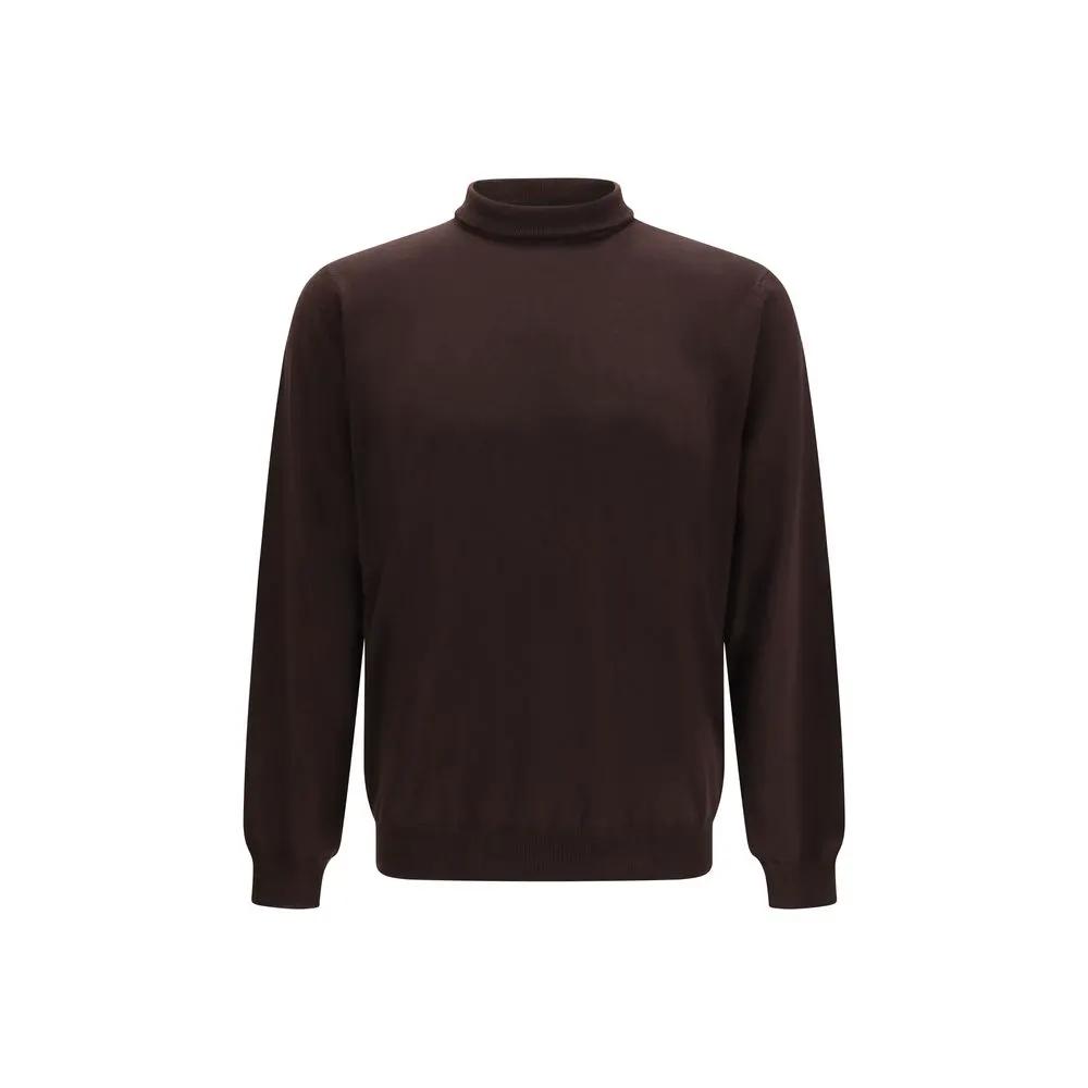 Lardini Brown Wool Oves Aries Sweatshirt