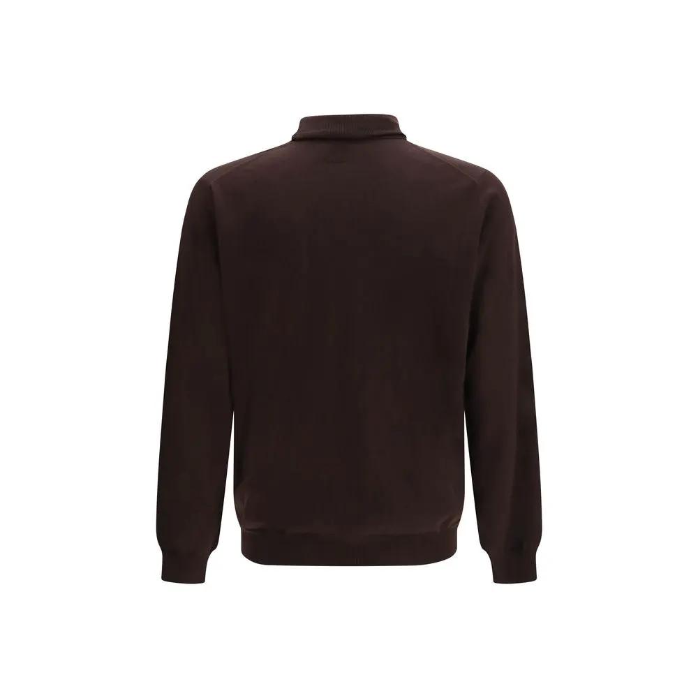 Lardini Brown Wool Oves Aries Sweatshirt