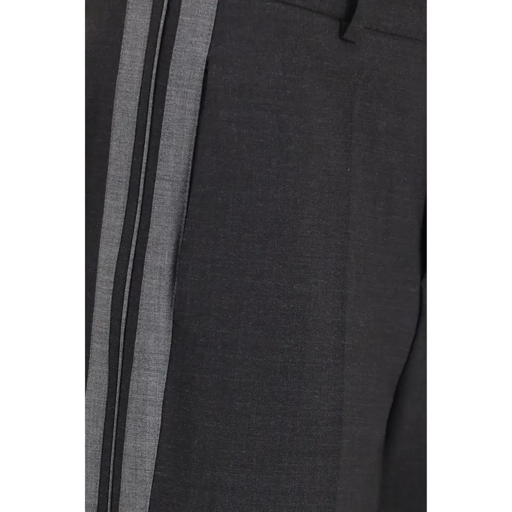 P.A.R.O.S.H. Gray Wool Oves Aries Casual Pants