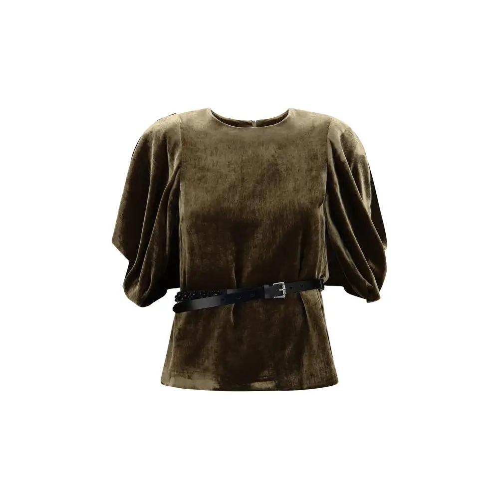 P.A.R.O.S.H. Brown Viscose Shirt