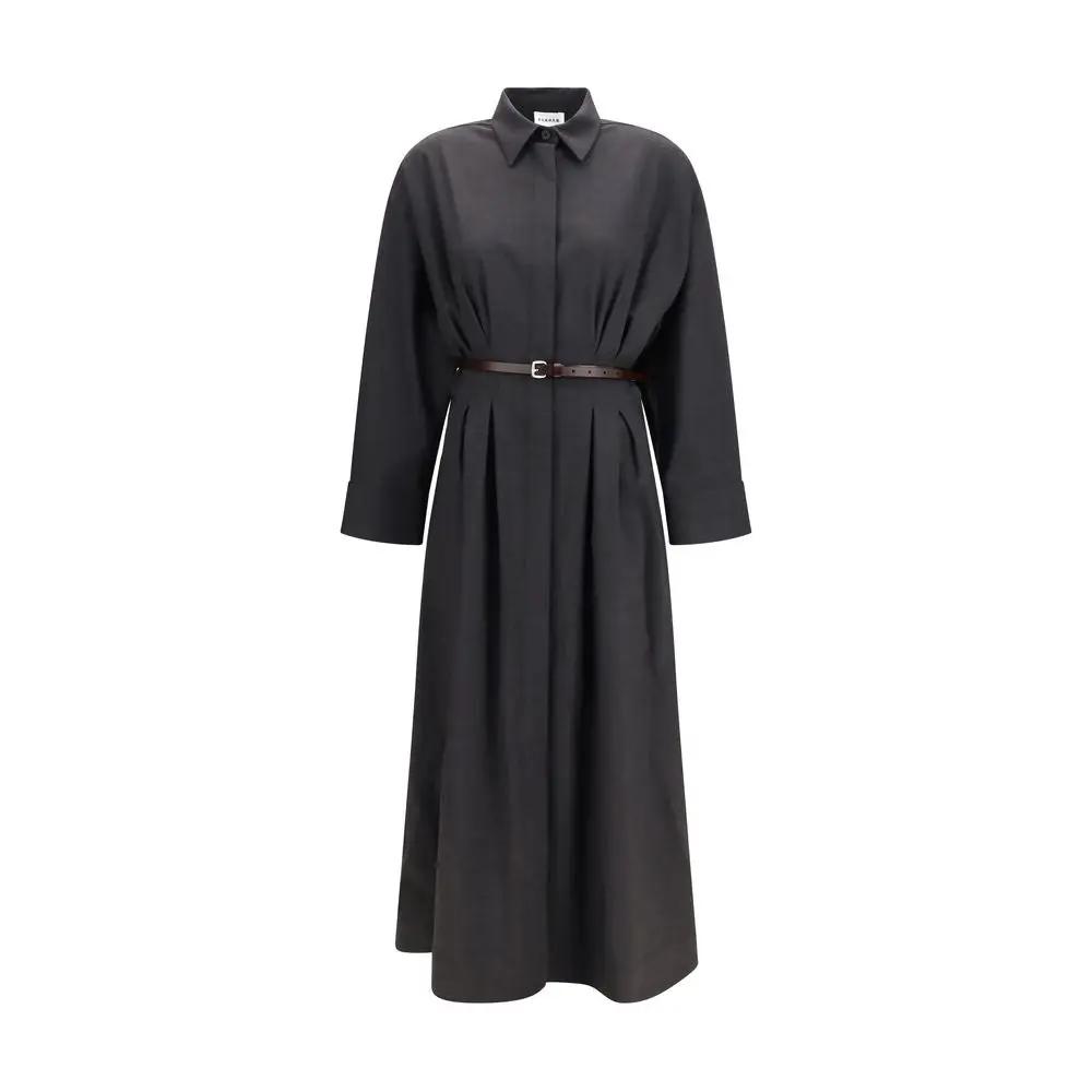 P.A.R.O.S.H. Gray Wool Oves Aries Casual Dress
