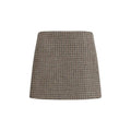 P.A.R.O.S.H. Brown Wool Oves Aries Mini Skirt