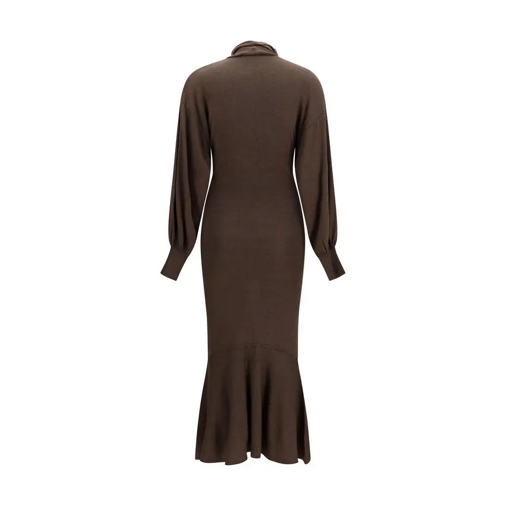 Jacquemus Brown Silk Casual Dress