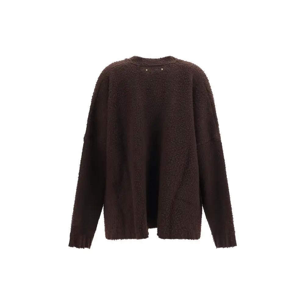 Golden Goose Brown Wool Oves Aries Cardigan