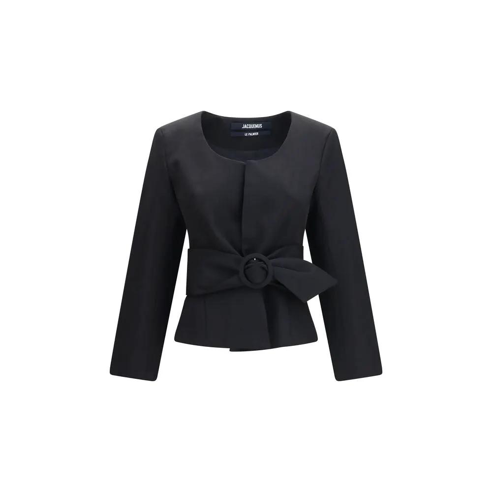 Jacquemus Black Wool Oves Aries Full-Length Jacket