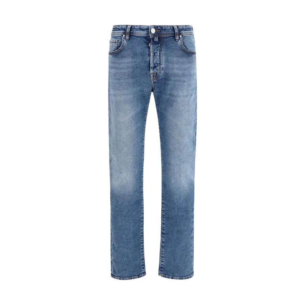 Jacob Cohen Blue Cotton Slim Fit Jeans