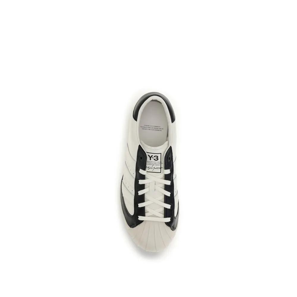 Y-3 Y-3 White Calf Leather Bos Taurus Low Top Sneakers