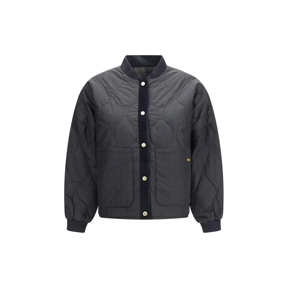 Barbour Black Polyester Bomber