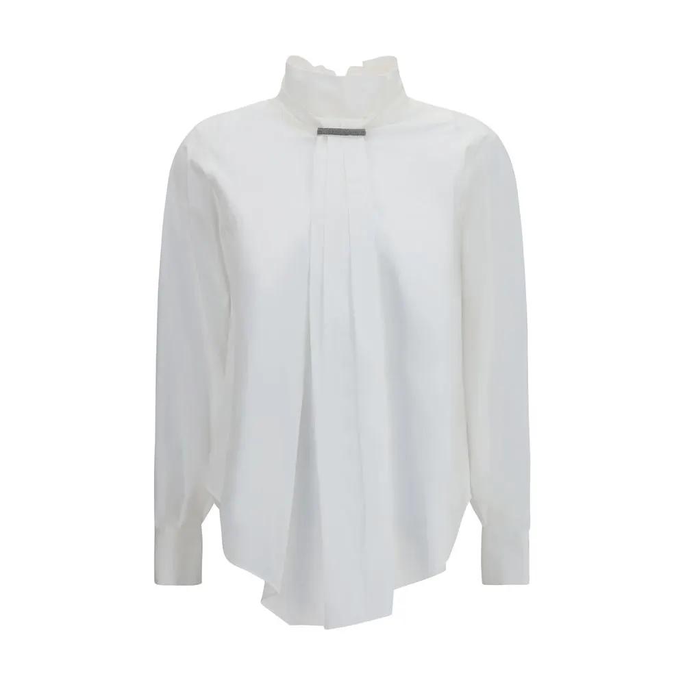 Brunello Cucinelli White Cotton Blouse