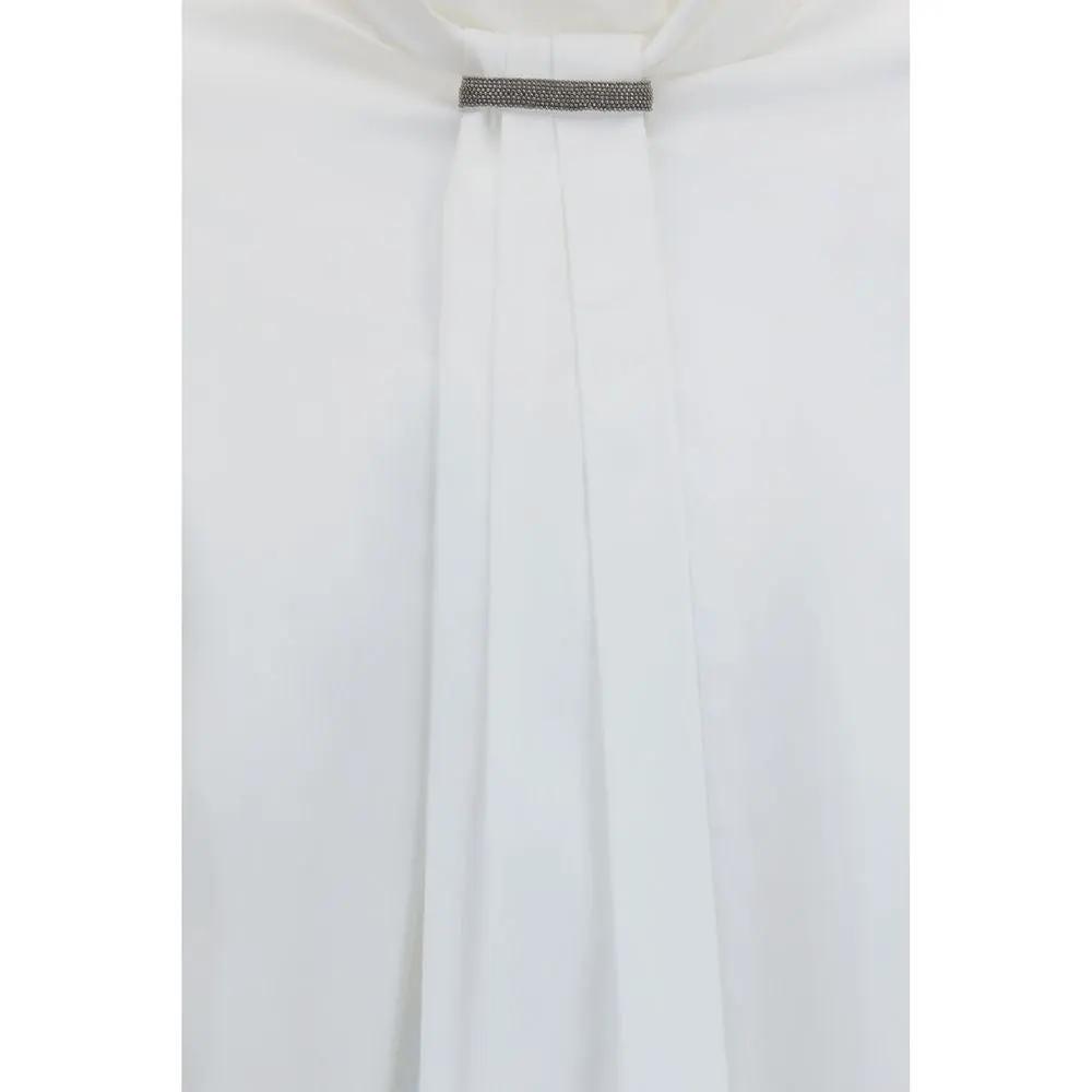 Brunello Cucinelli White Cotton Blouse