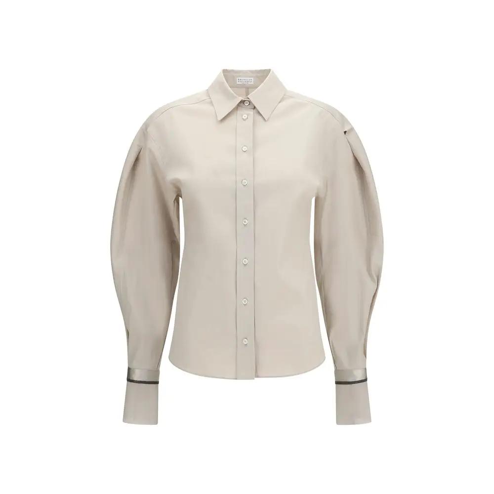 Brunello Cucinelli Beige Cotton Shirt