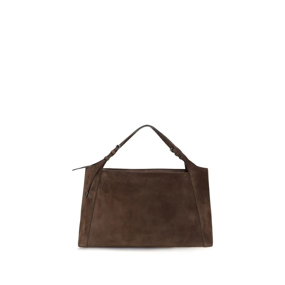 Brunello Cucinelli Brunello Cucinelli Brown Suede Leather Handbag