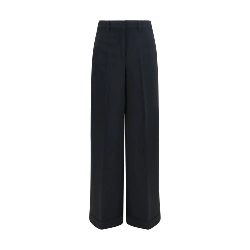 Fabiana Filippi Black Acetate Casual Pants
