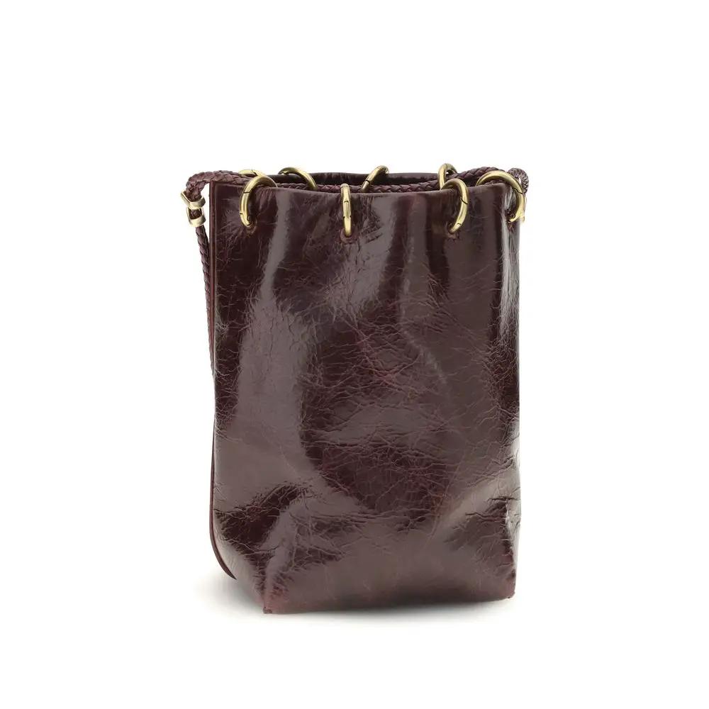 Benedetta Bruzziches Brown Calf Leather Bos Taurus Backet Bag