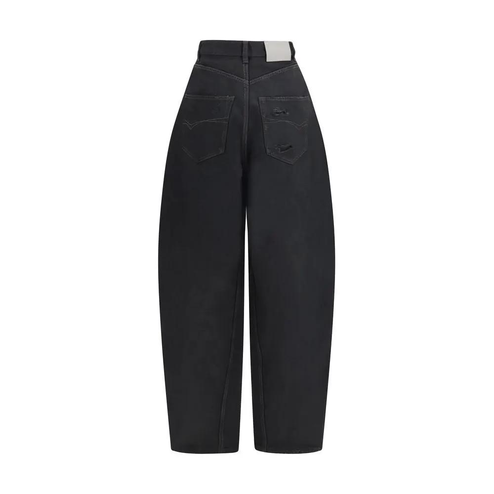 Balenciaga Black Cotton Casual Pants