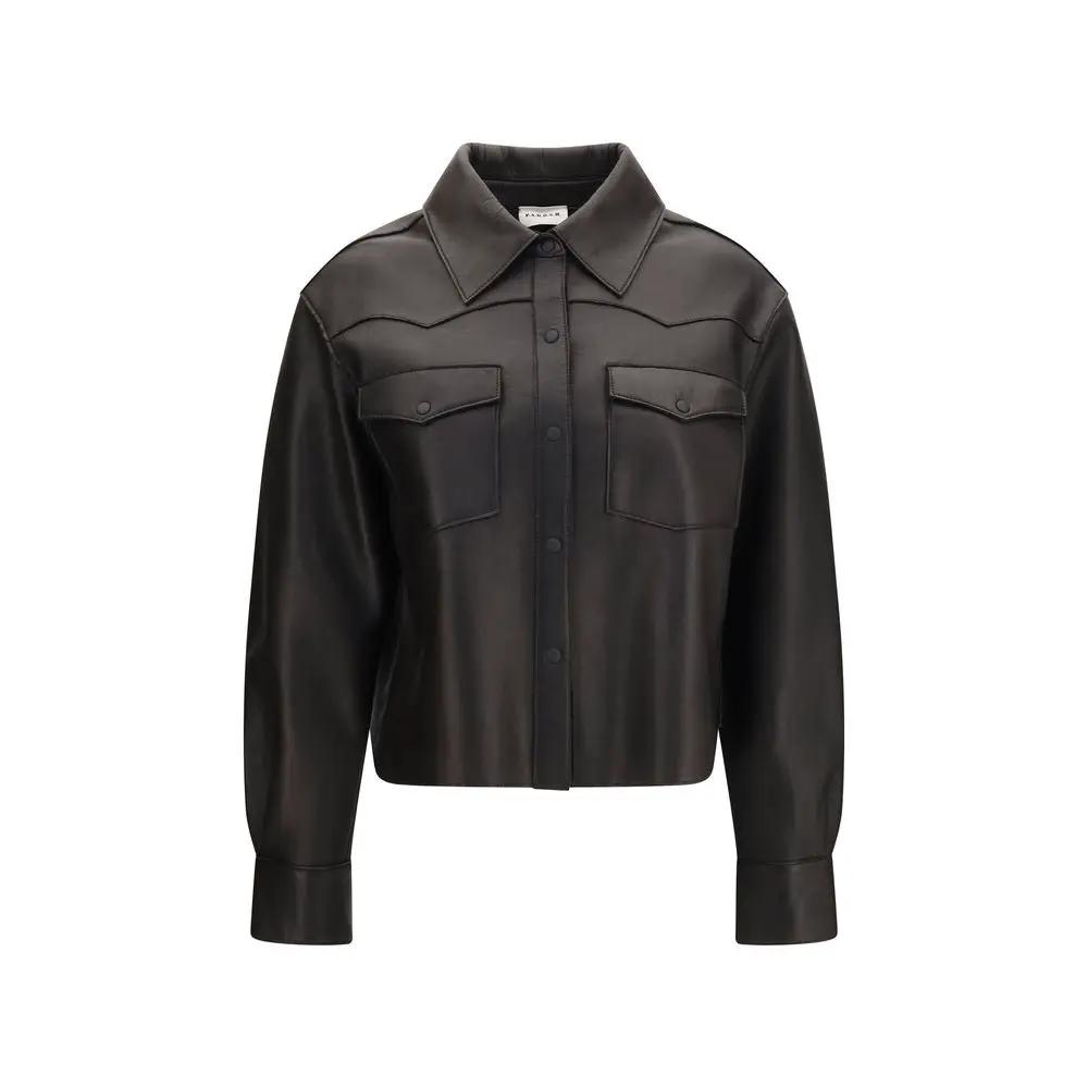 P.A.R.O.S.H. Black Lamb Leather Leather Jacket