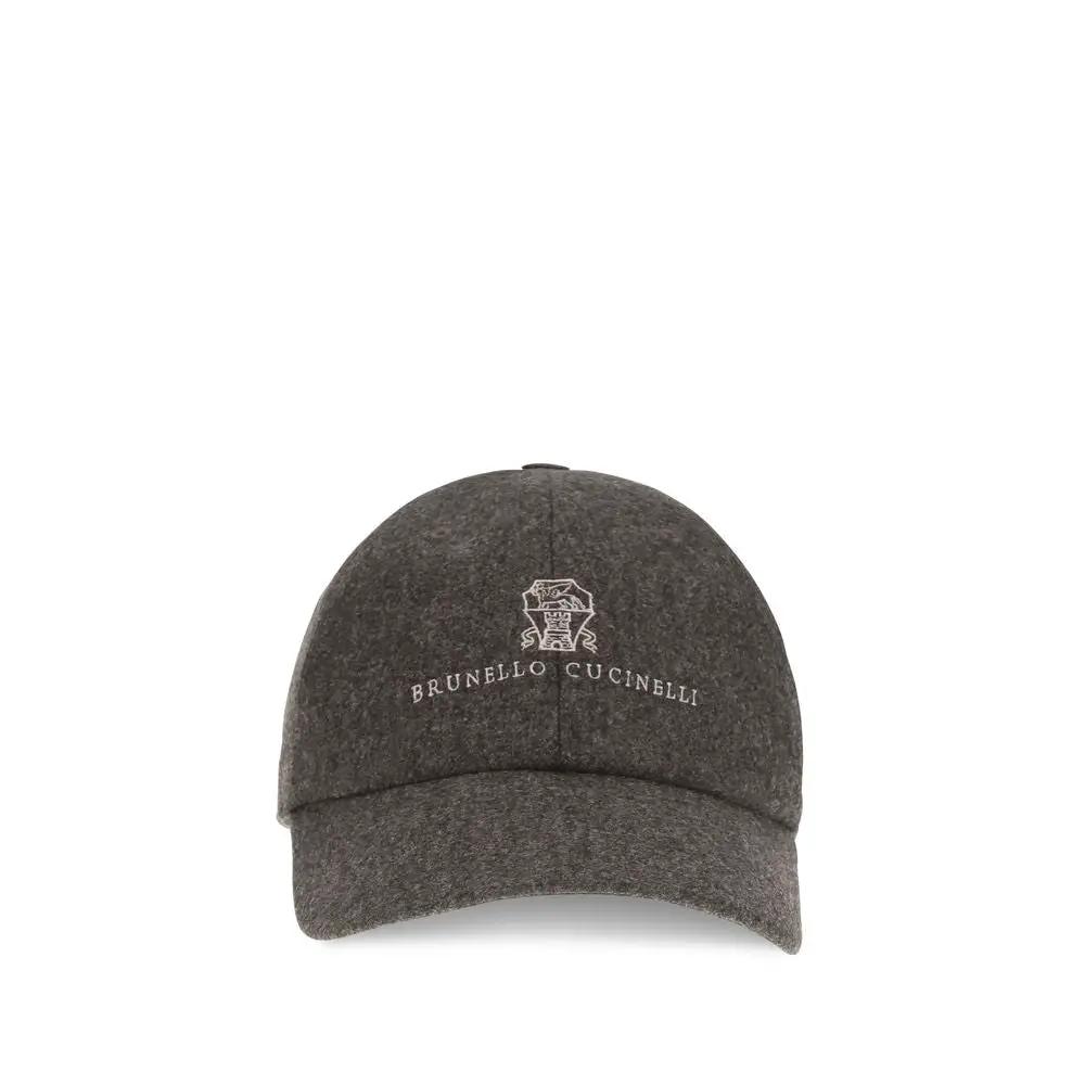 Brunello Cucinelli Brown Wool Oves Aries Cap (Baseball Hat)