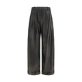 Brunello Cucinelli Black Leather Pants