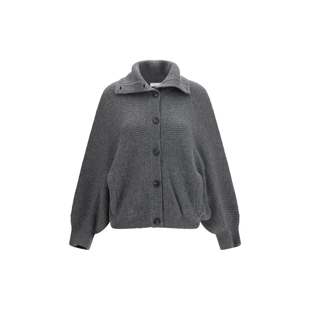 Brunello Cucinelli Brunello Cucinelli Gray Cashmere Cardigan