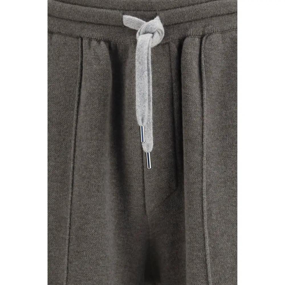 Brunello Cucinelli Bicolor Cashmere Athletic Pants
