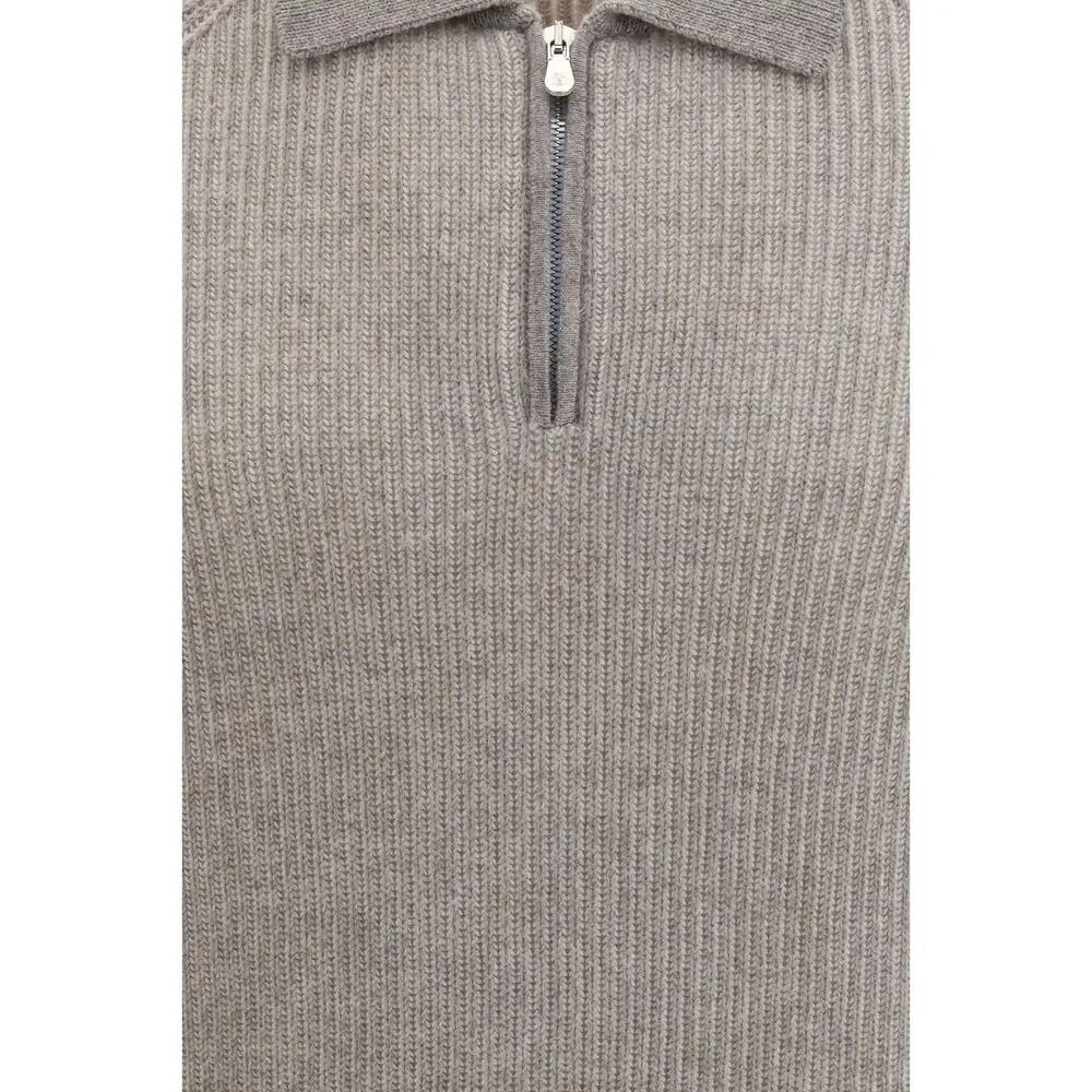 Brunello Cucinelli Gray Cashmere Sweater