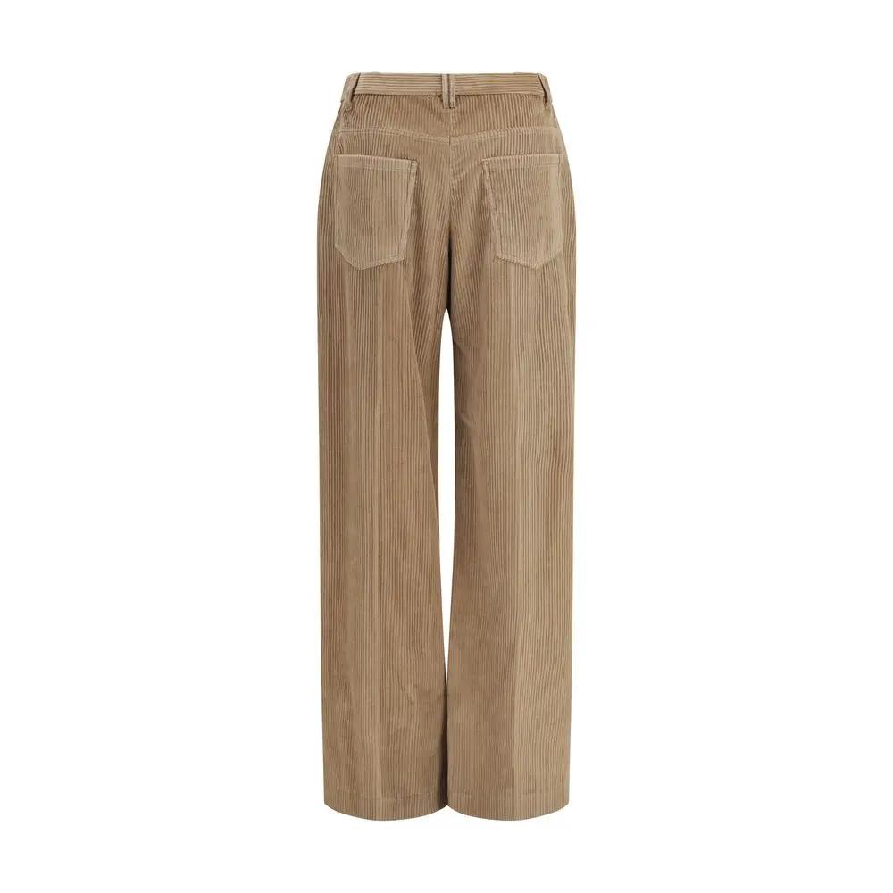 Brunello Cucinelli Brown Cotton Casual Pants